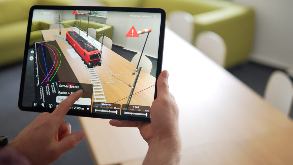 Trainingsszenario - Hand mit Tablet